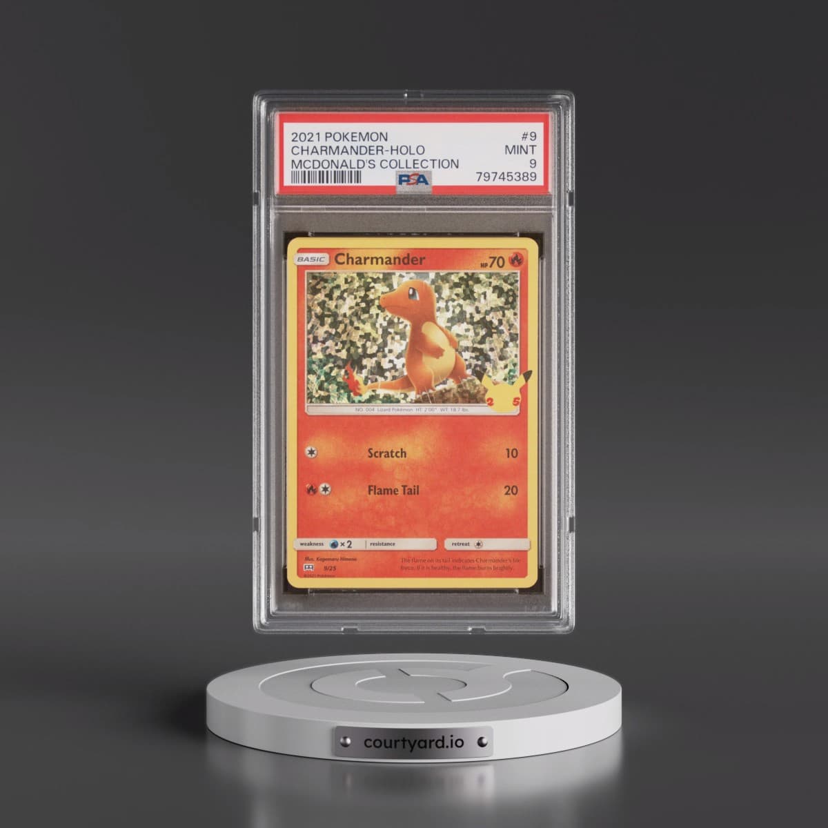 2021 Pokémon Mcdonald's Collection #9 Charmander - Holo (PSA 9 MINT)