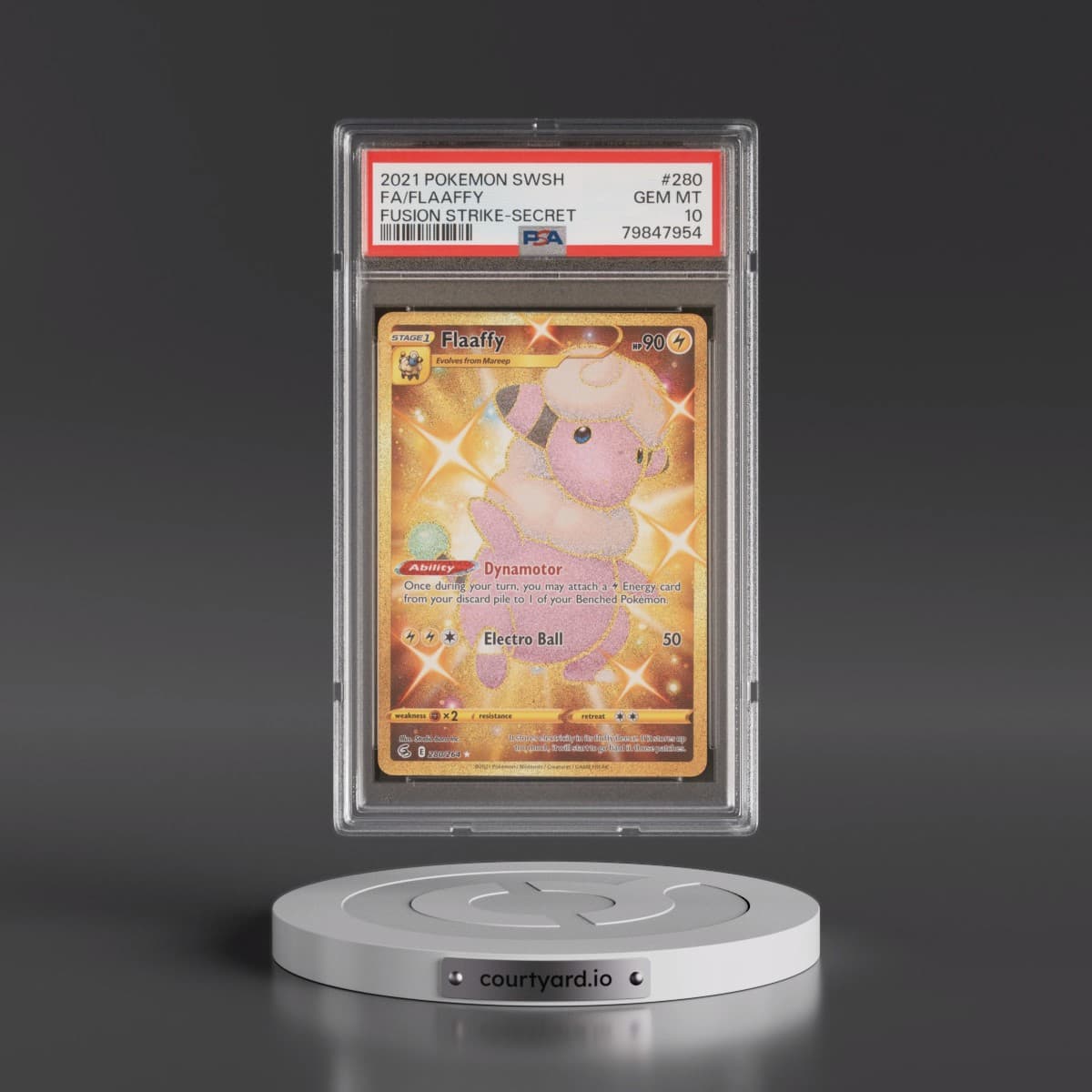 2021 Pokémon Sword & Shield Fusion Strike #280 Flaaffy - Full Art Secret (PSA 10 GEM MINT)