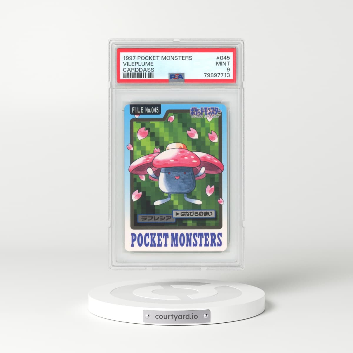 1997 Japanese Bandai Carddass #45 Vileplume (PSA 9 MINT)