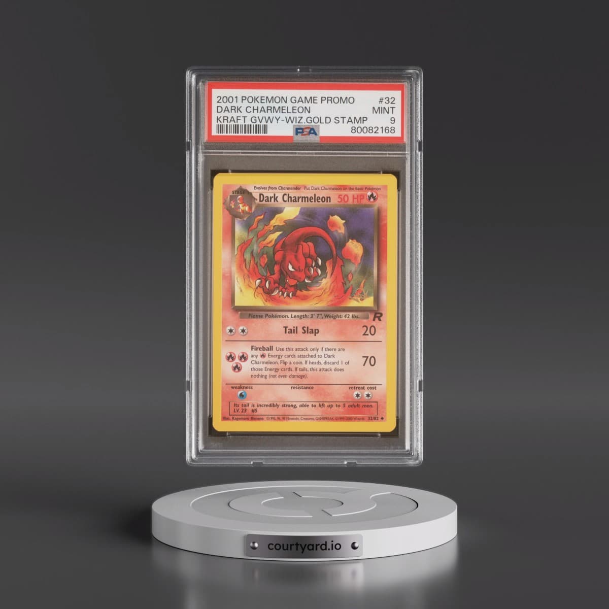 2000 Pokémon Game Promo #32 Dark Charmeleon - Kraft Giveaway w/Wizards Gold Stamp (PSA 9 MINT)