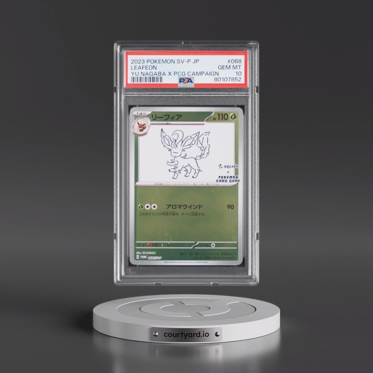 2023 Pokémon SV-P Promo #068 Leafeon - YU Nagaba X Pokemon Card Game Campaign (PSA 10 GEM MINT)