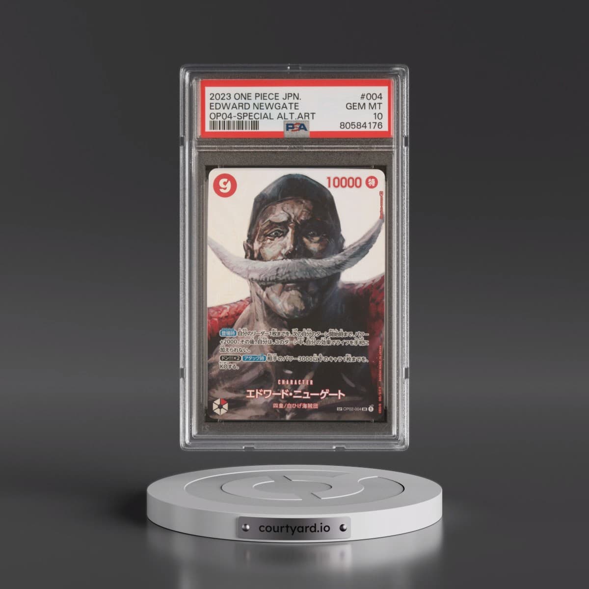 2023 One Piece Japanese OP04-Kingdoms of Intrigue #004 Edward Newgate - Special Alternate Art (PSA 10 GEM MINT)