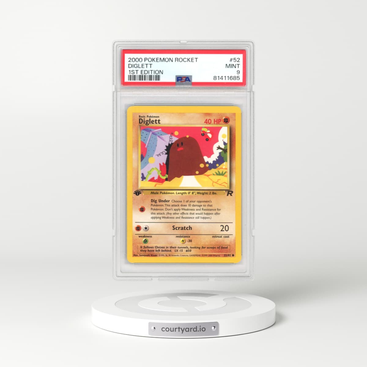 2000 Team Rocket #52 Diglett - 1st Edition 1st Edition (PSA 9 MINT)