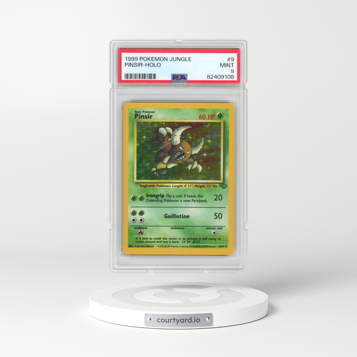 1999 Pokémon Jungle #9 Pinsir - Holo (PSA 9 MINT)