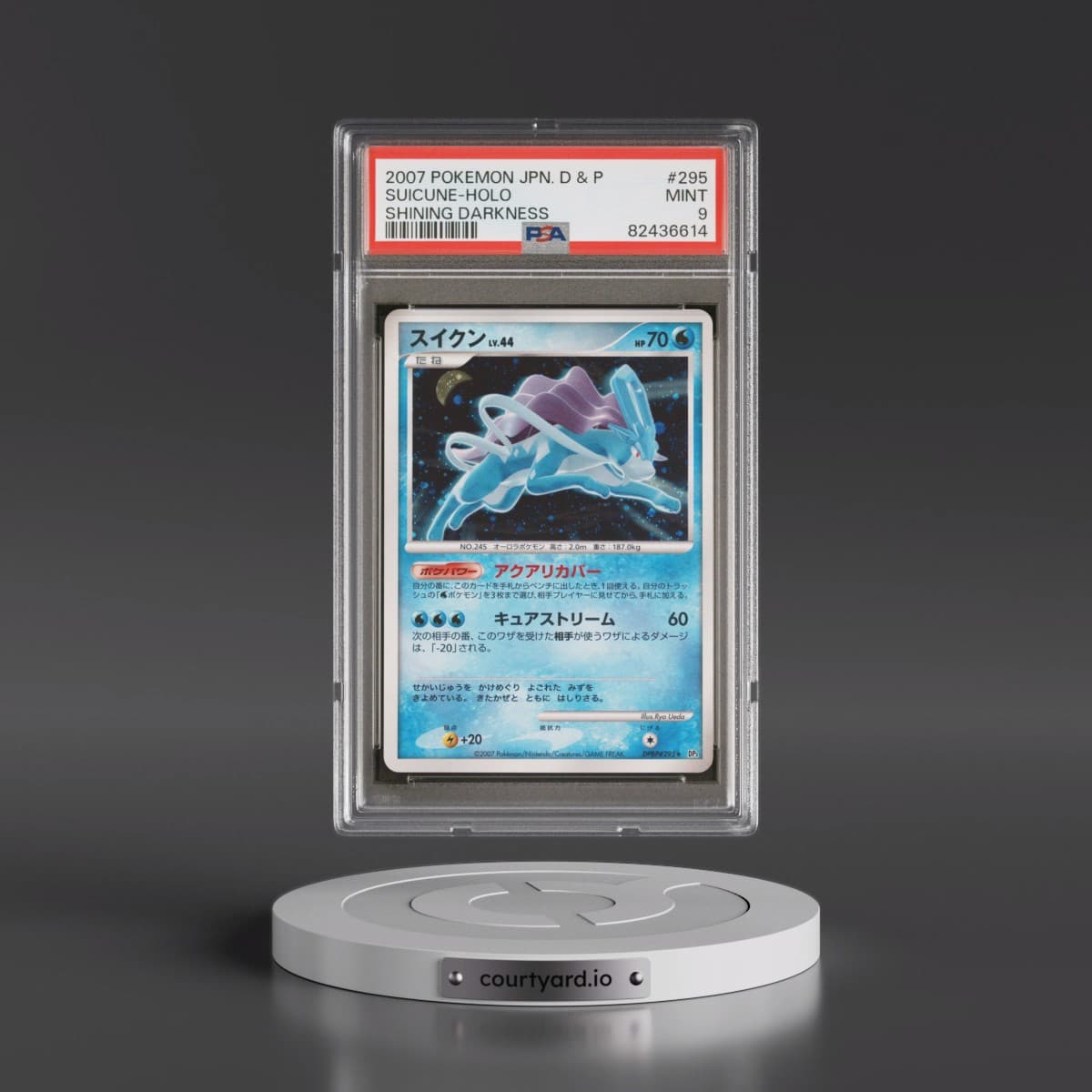 2007 Pokémon Diamond & Pearl Shining Darkness #295 Suicune - Holo (PSA 9 MINT)