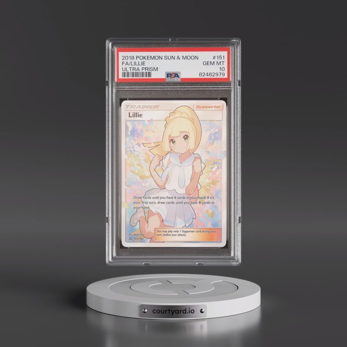 2018 Pokémon Sun & Moon Ultra Prism #151 Lillie - Full Art (PSA 10 GEM MINT)