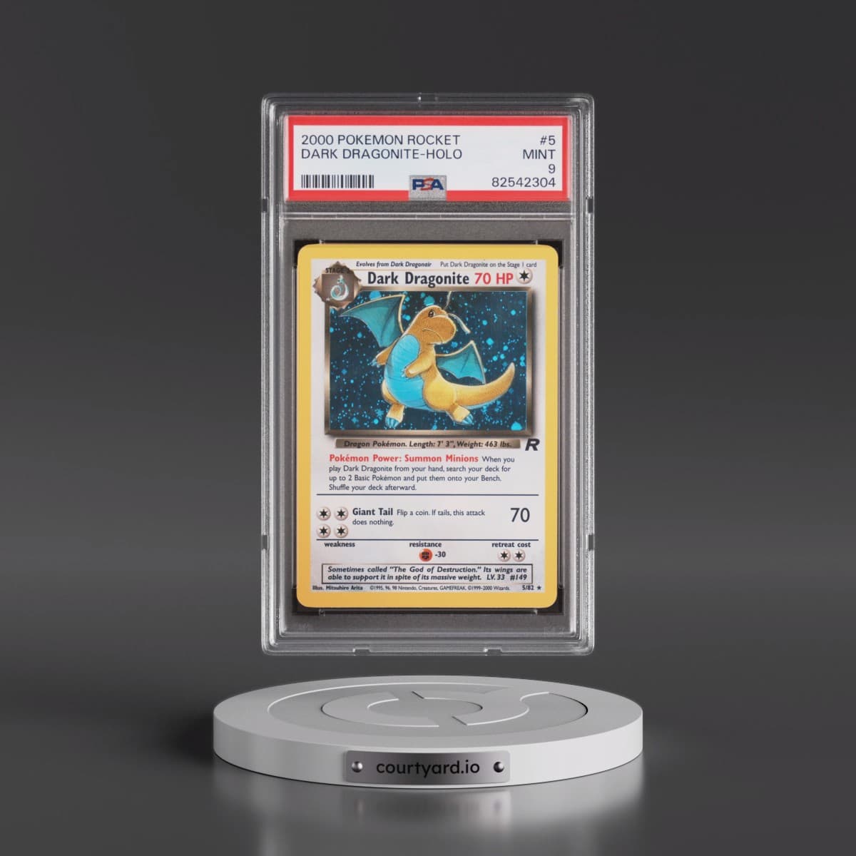 2000 Pokémon Rocket #5 Dark Dragonite - Holo (PSA 9 MINT)