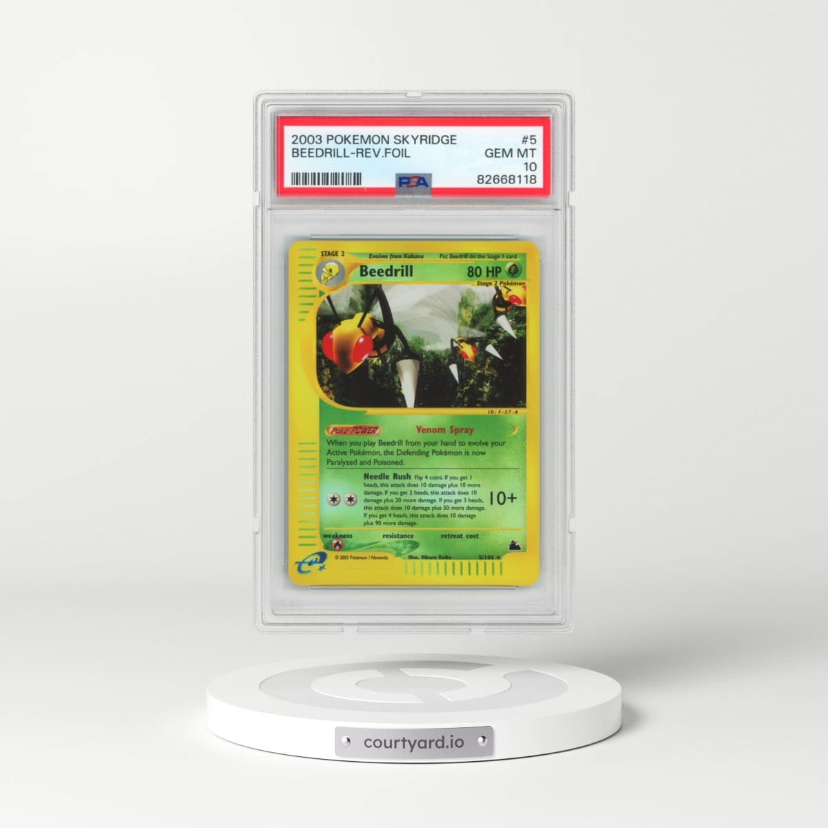 2003 Pokémon Skyridge #5 Beedrill - Reverse Foil (PSA 10 GEM MINT)