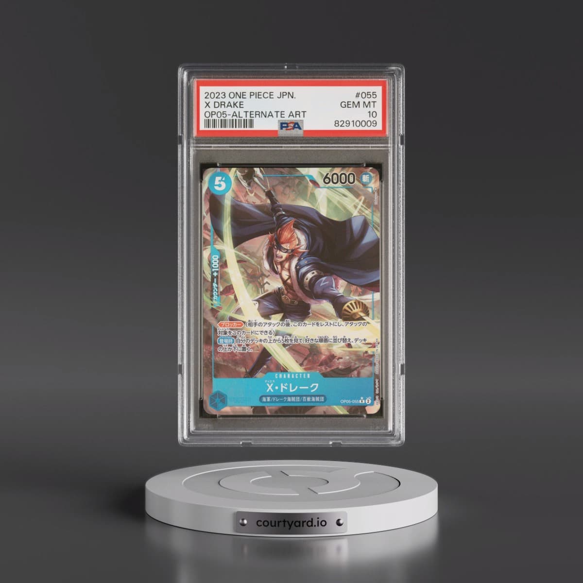2023 One Piece Japanese OP05-Awakening of the New Era #055 X Drake - Alternate Art (PSA 10 GEM MINT)