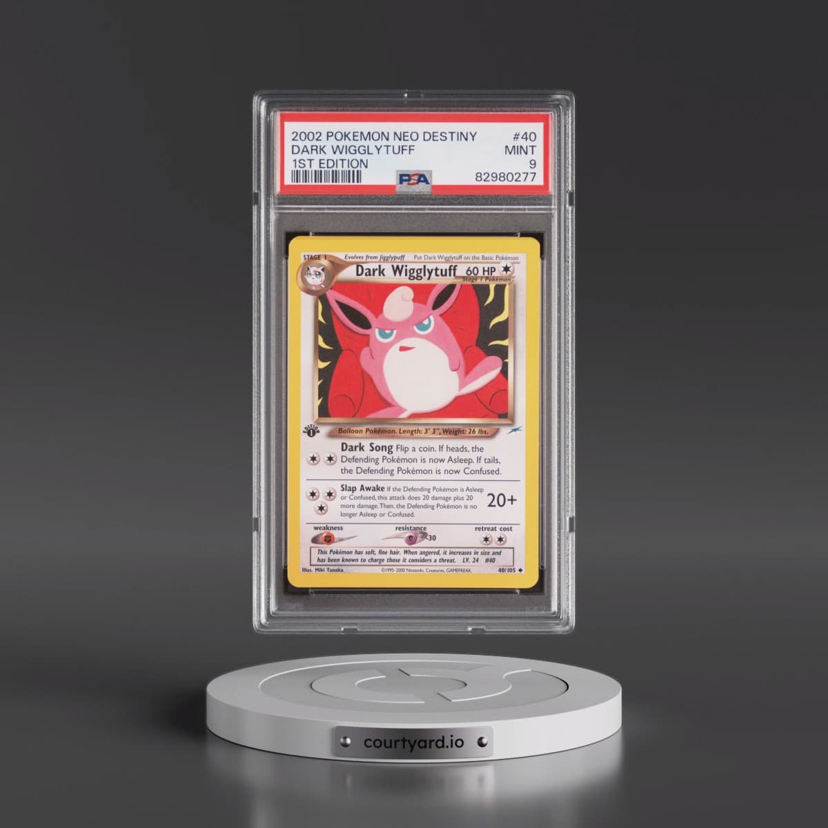 2002 Pokémon Neo Destiny #40 Dark Wigglytuff - 1st Edition (PSA 9 MINT)