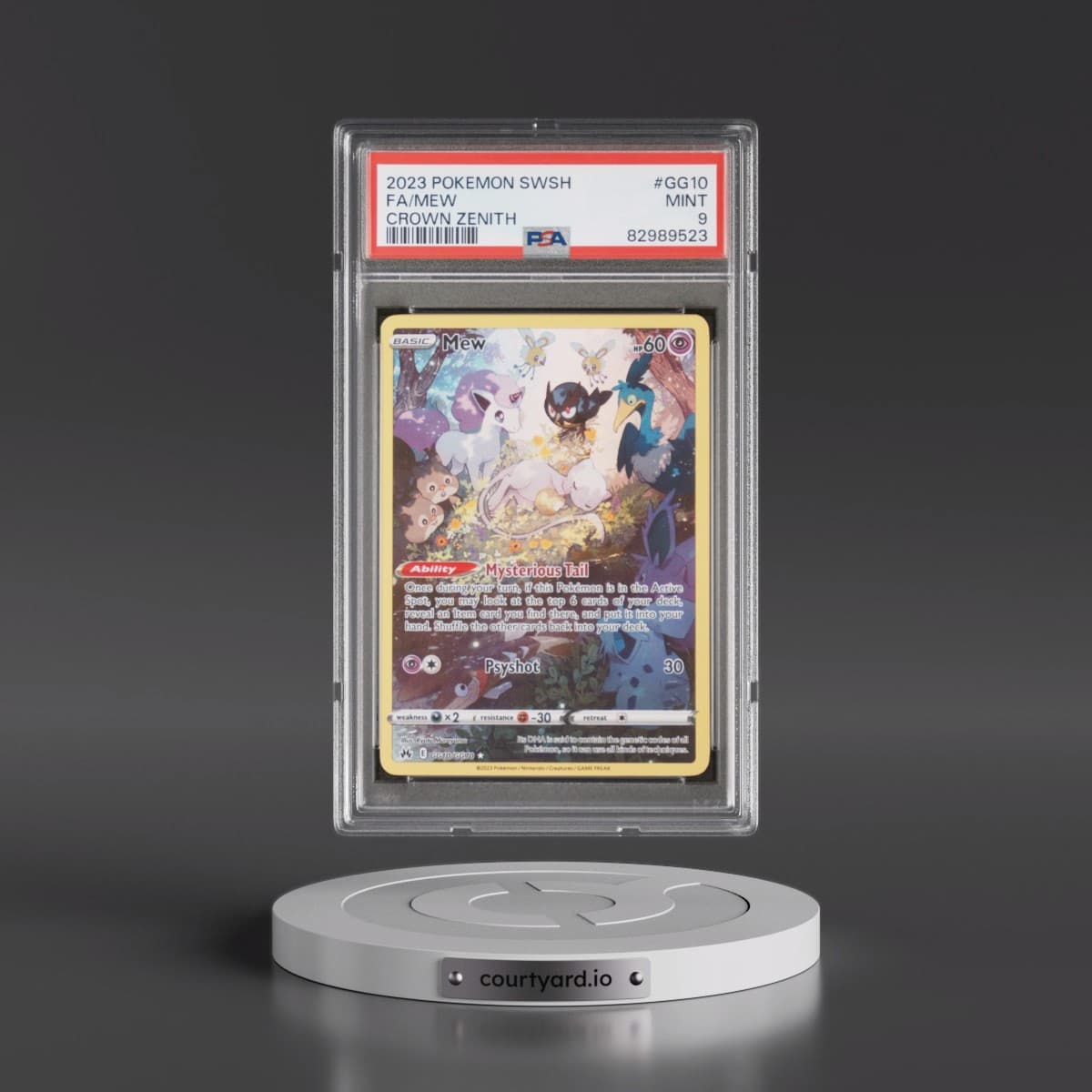 2023 Pokémon Sword and Shield Crown Zenith #GG10 Mew - Full Art (PSA 9 MINT)