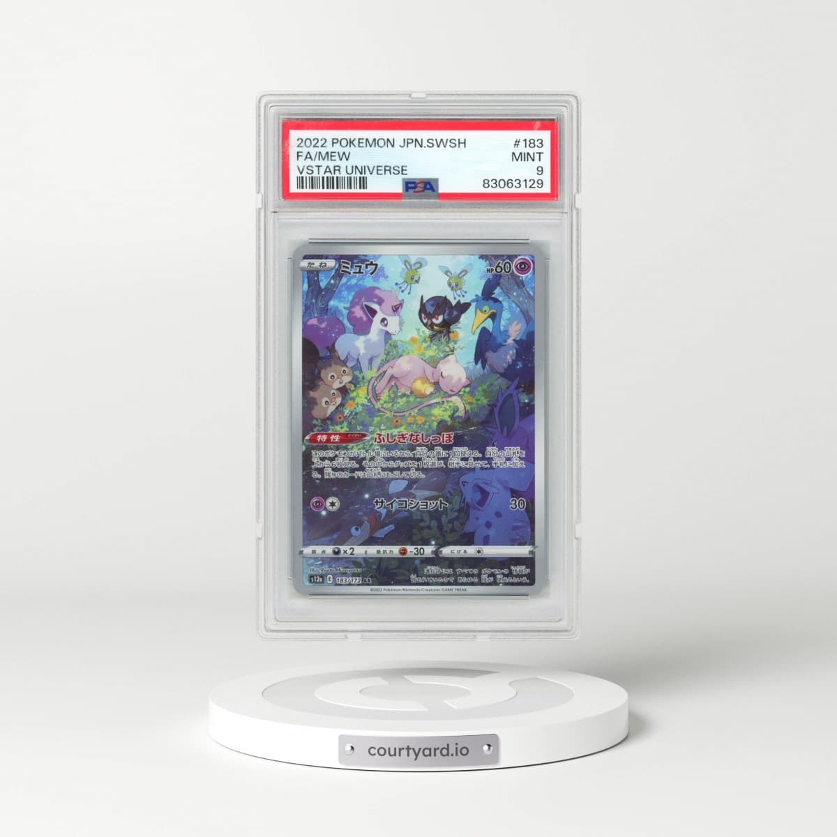 2022 Pokémon Sword & Shield Vstar Universe #183 Mew - Full Art (PSA 9 MINT)
