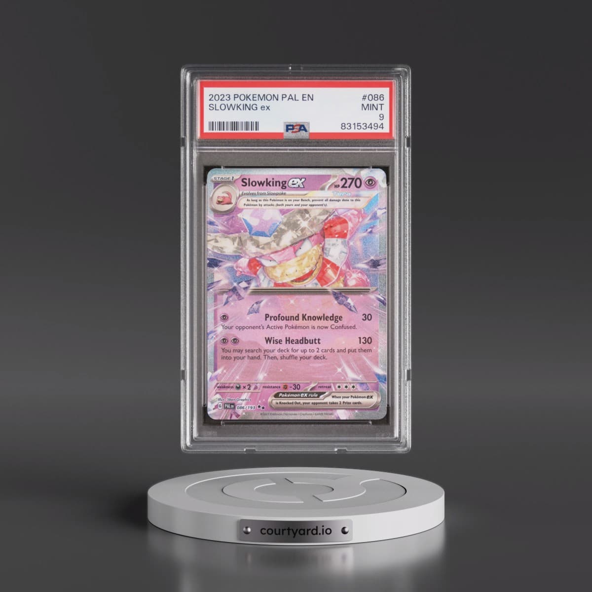 2023 Pokémon Pal EN-Paldea Evolved #086 Slowking EX - Holo (PSA 9 MINT)