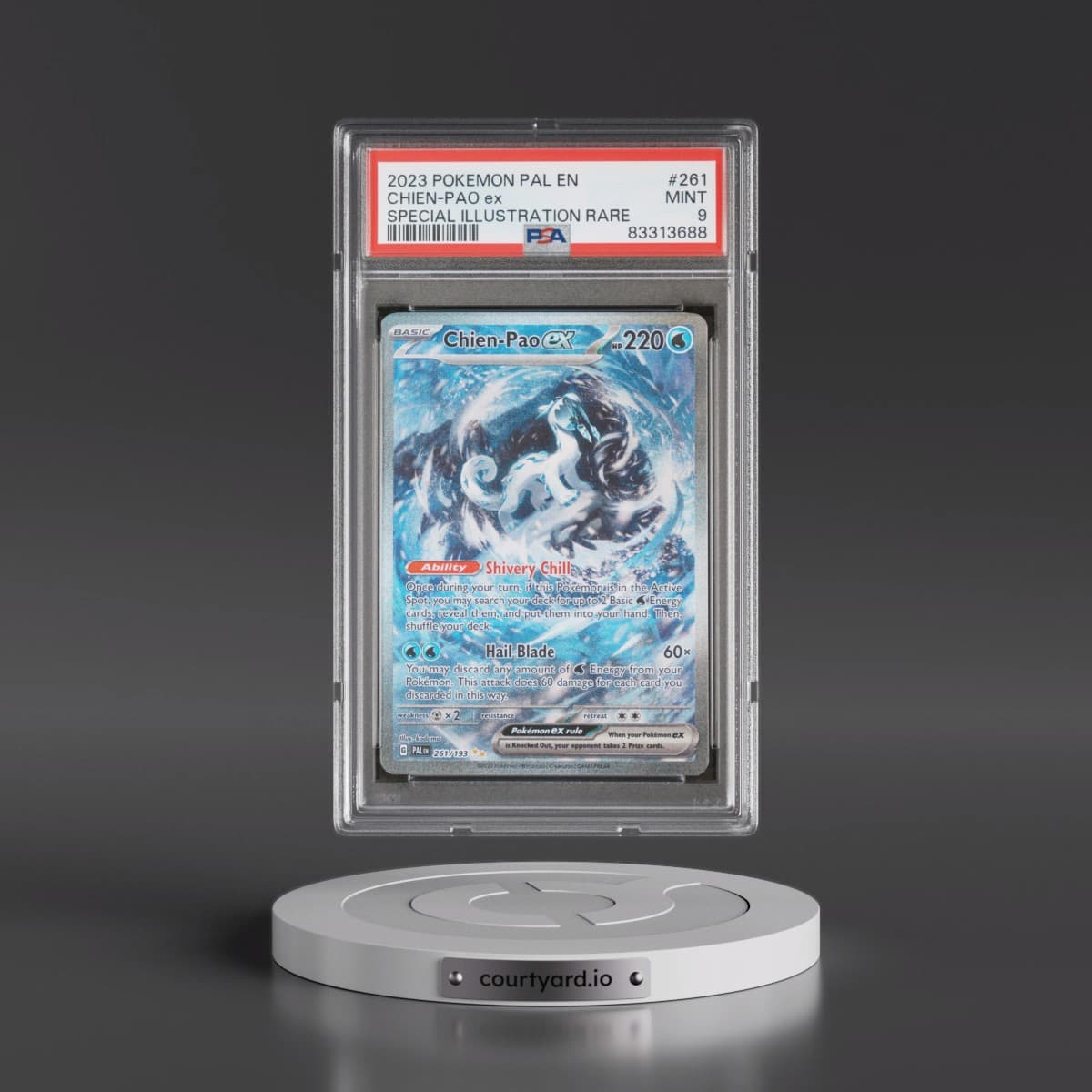 2023 Pokémon Pal EN-Paldea Evolved #261 Chien-Pao EX - Holo Special Illustration Rare (PSA 9 MINT)