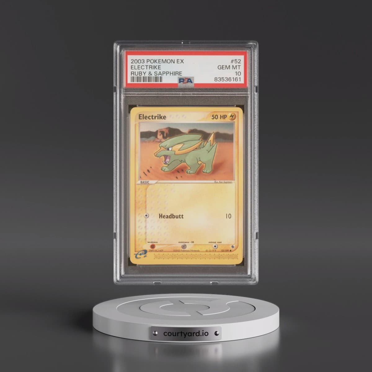 2003 Pokémon EX Ruby & Sapphire #52 Electrike (PSA 10 GEM MINT)