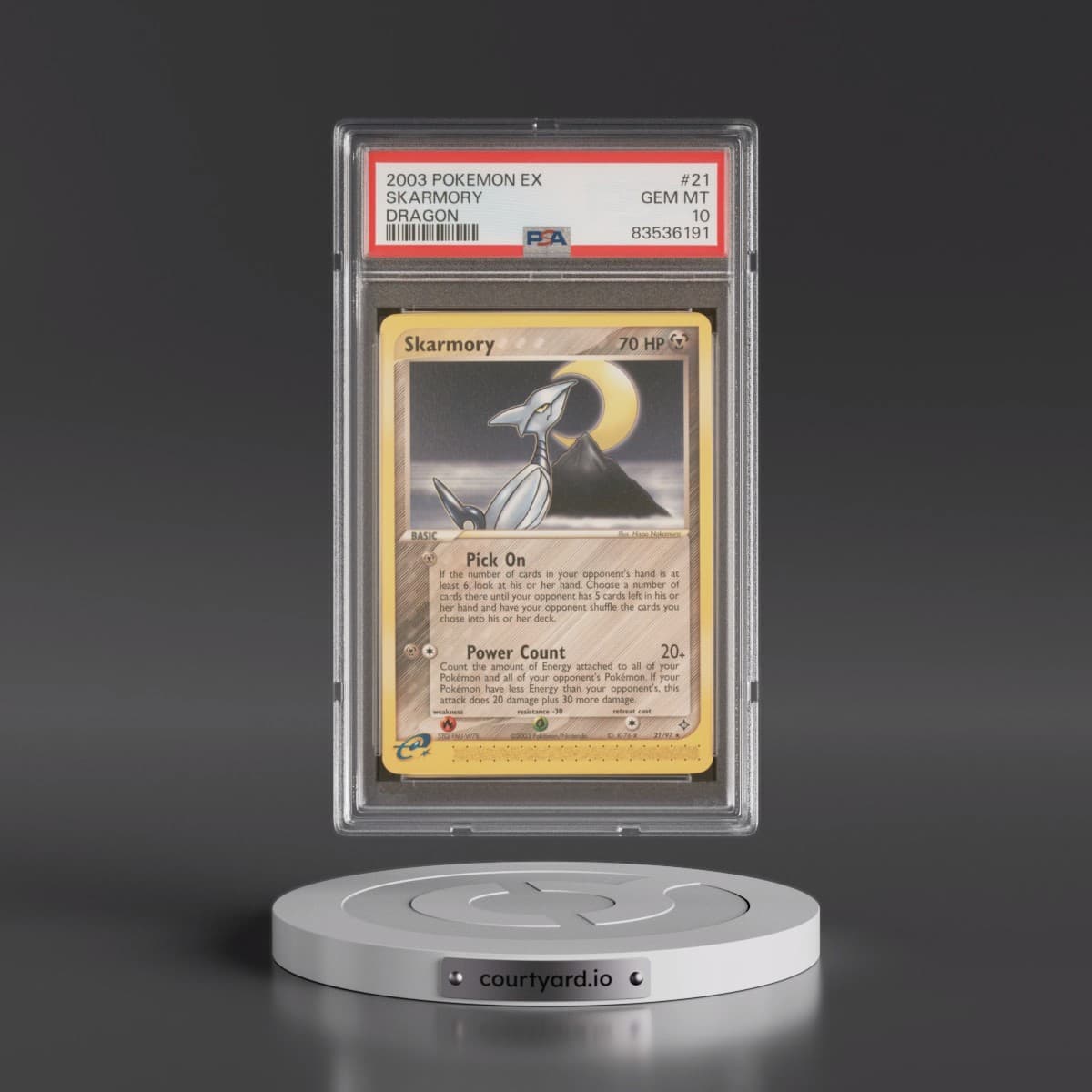 2003 Pokémon EX Dragon #21 Skarmory (PSA 10 GEM MINT)