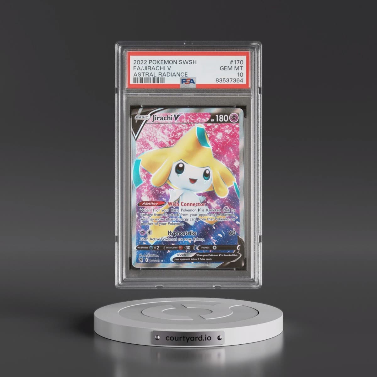 2022 Pokémon Sword & Shield Astral Radiance #170 Jirachi V - Holo Full Art (PSA 10 GEM MINT)