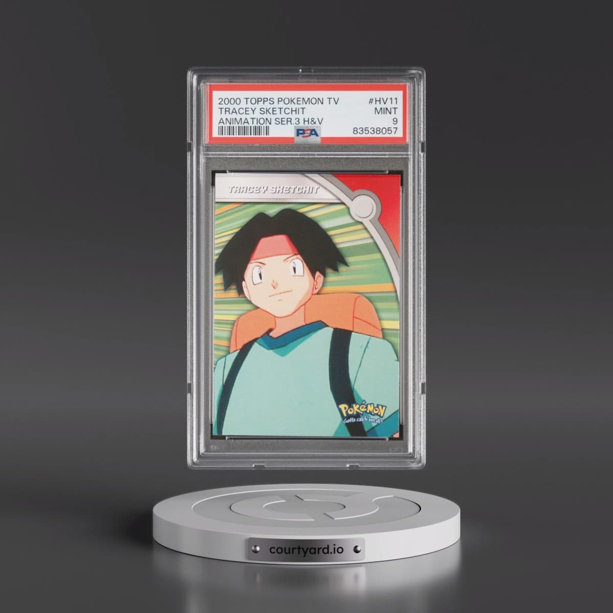 2000 Topps Pokémon TV Animation Series 3 Heroes & Villains #HV11 Tracey Sketchit (PSA 9 MINT)