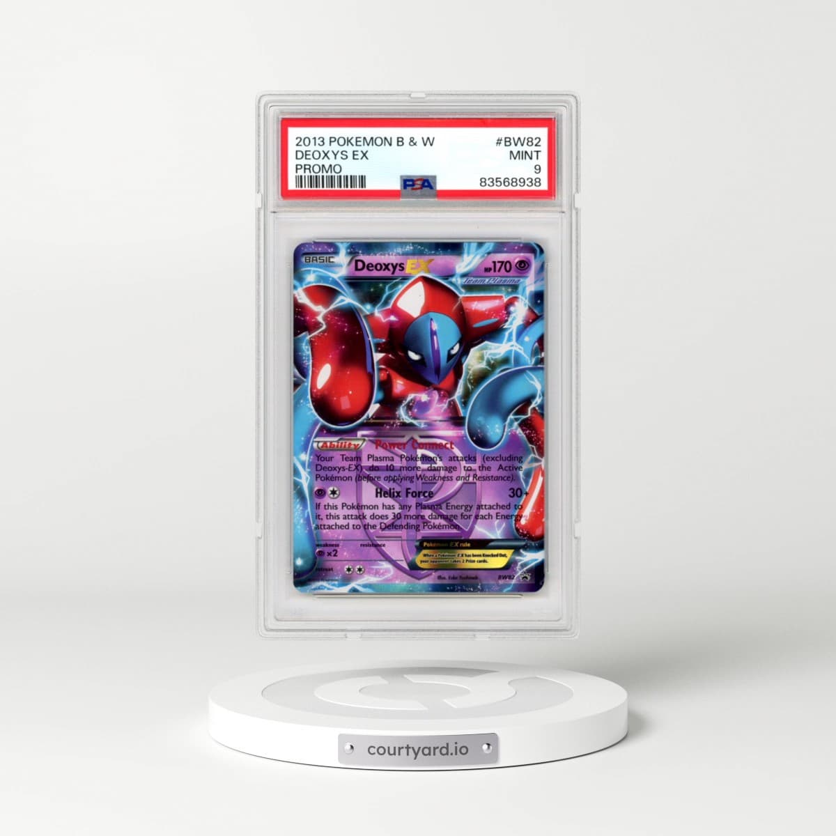2013 Pokémon Black & White Promo #BW82 Deoxys EX - Holo (PSA 9 MINT)