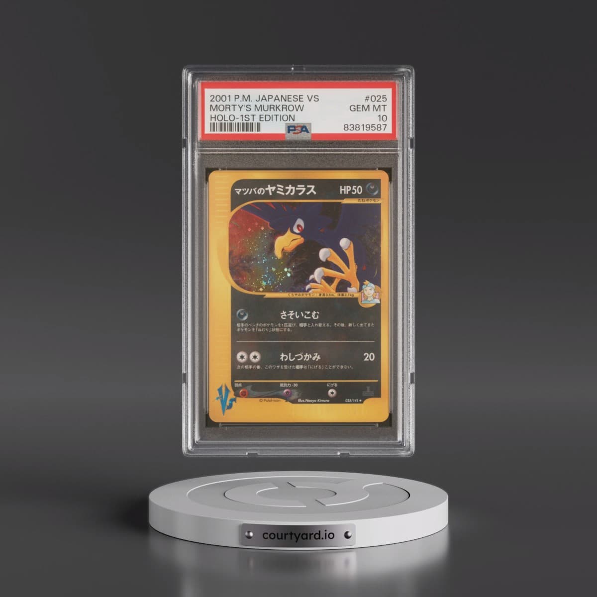 2001 Pokémon VS #025 Morty's Murkrow - 1st Edition Holo (PSA 10 GEM MINT)