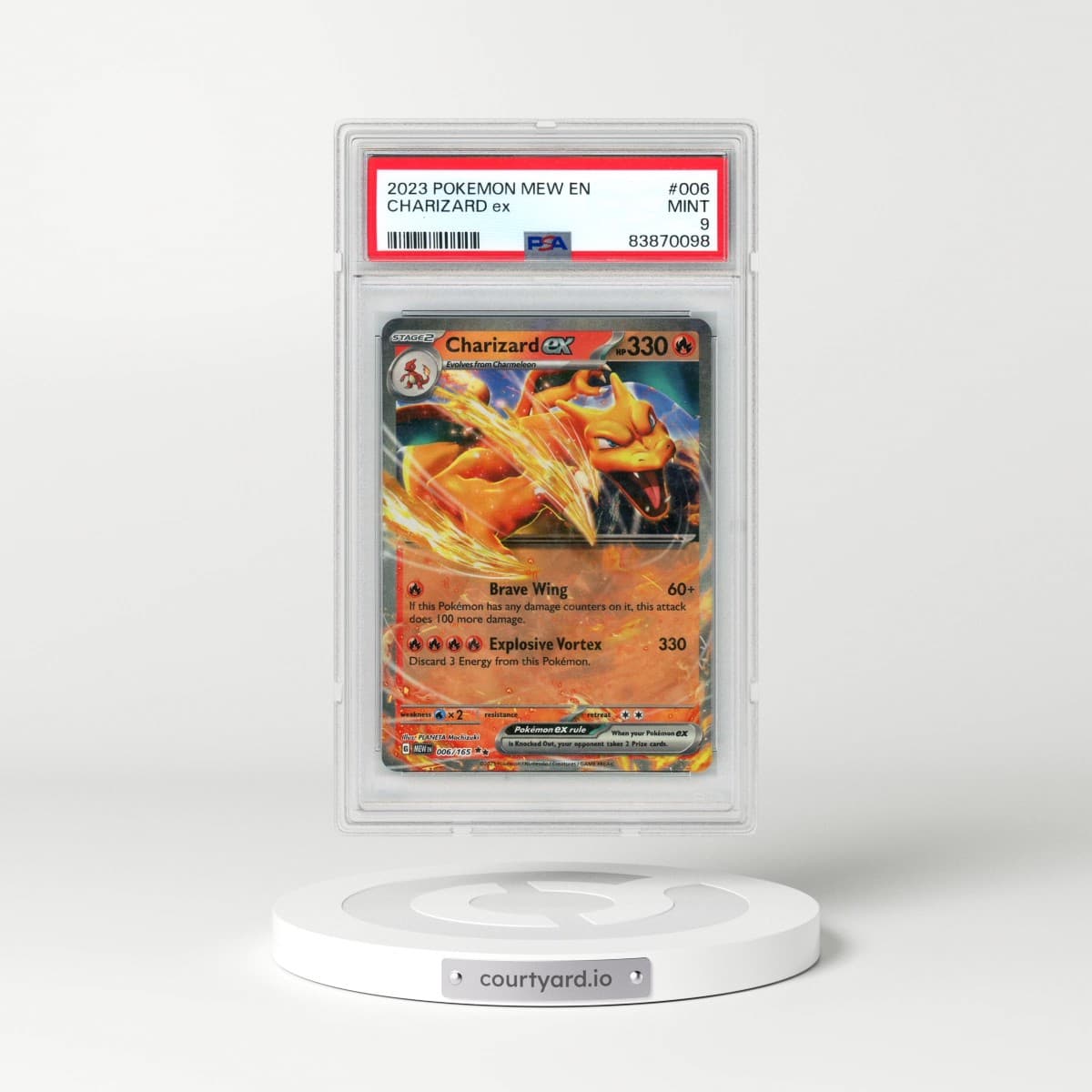 2023 Pokémon Mew EN-151 #006 Charizard EX - Holo (PSA 9 MINT)