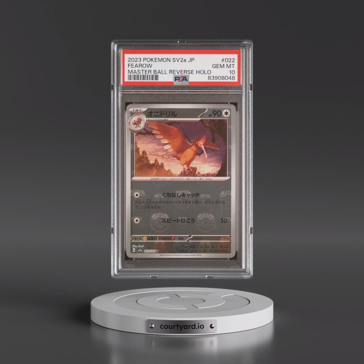 2023 Pokémon Sv2a-Pokémon 151 #022 Fearow - Reverse Holo Master Ball (PSA 10 GEM MINT)
