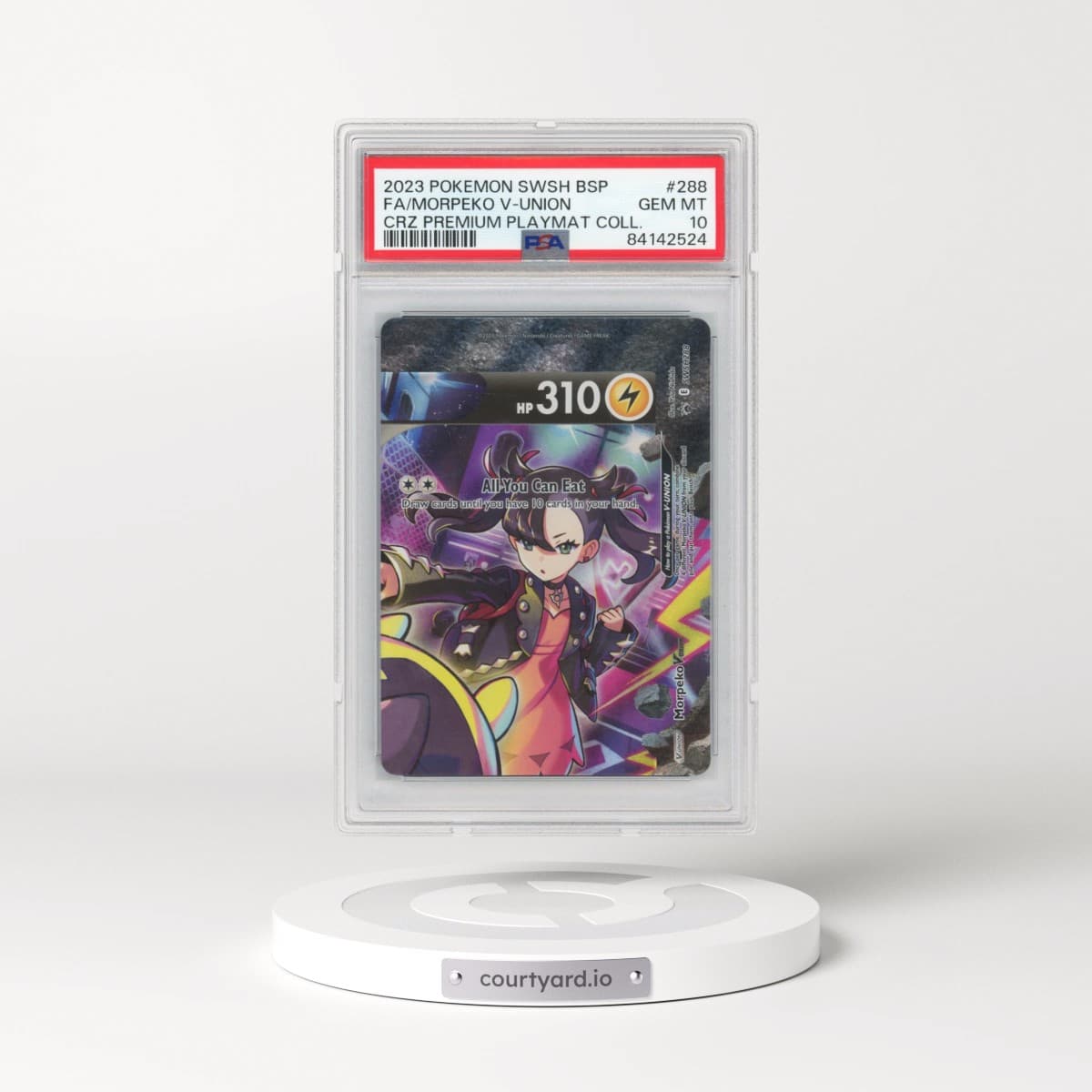 2023 Pokémon Swsh Black Star Promo #288 Morpeko V-Union - Full Art Crown Zenith Premium Playmat Collection-Morpeko V-Union (PSA 10 GEM MINT)