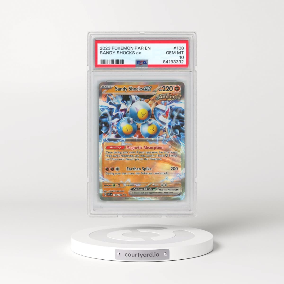2023 Pokémon Par EN-Paradox Rift #108 Sandy Shocks EX - Holo (PSA 10 GEM MINT)