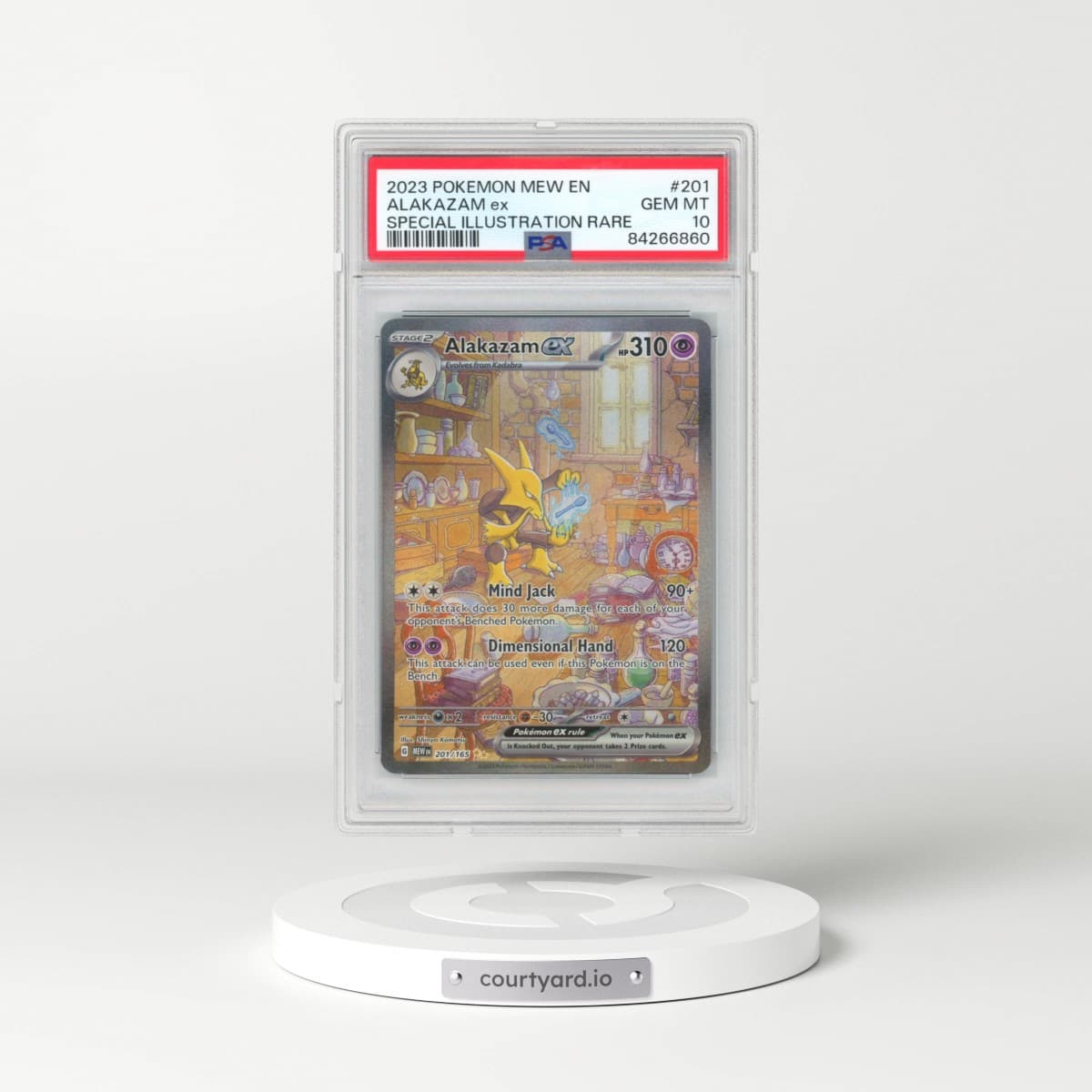2023 Pokémon Mew EN-151 #201 Alakazam EX - Holo Special Illustration Rare (PSA 10 GEM MINT)