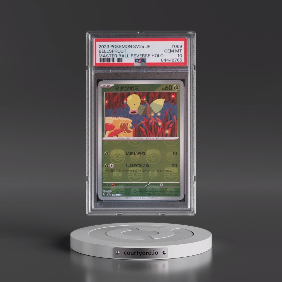 2023 Pokémon Sv2a-Pokemon 151 #069 Bellsprout - Reverse Holo Master Ball (PSA 10 GEM MINT)