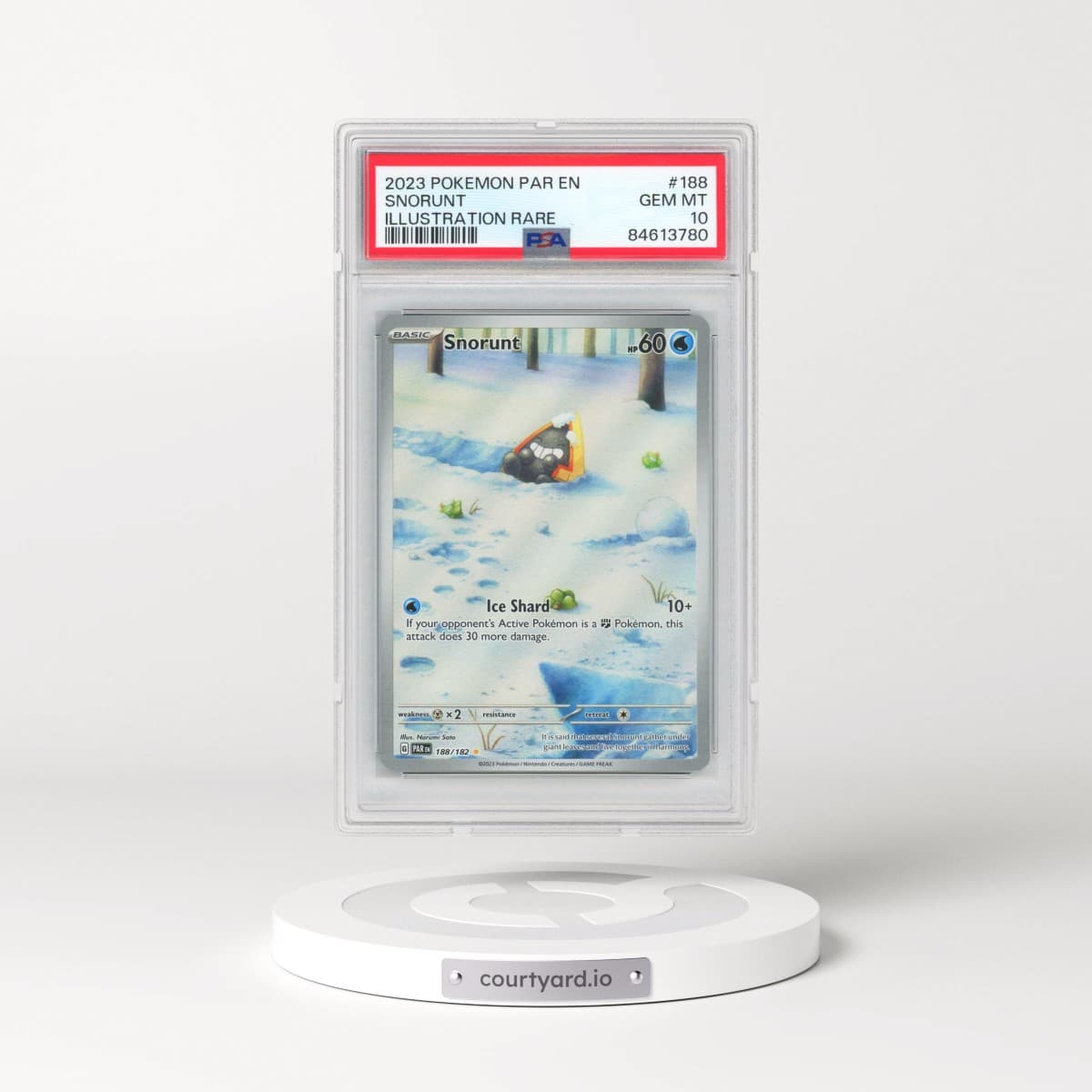 2023 Pokémon Par EN-Paradox Rift #188 Snorunt - Illustration Rare (PSA 10 GEM MINT)