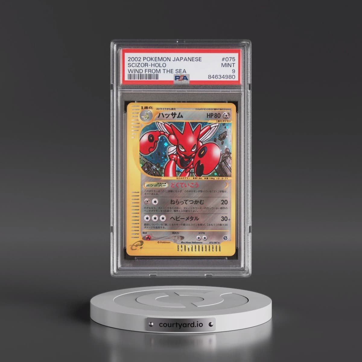 2002 Pokémon Wind From the Sea #075 Scizor - Holo (PSA 9 MINT)