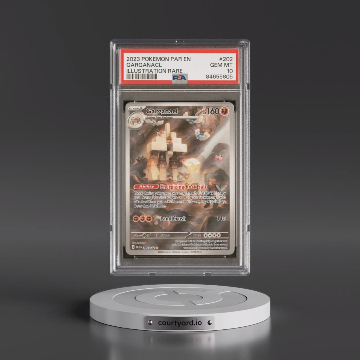 2023 Pokémon Par EN-Paradox Rift #202 Garganacl - Illustration Rare (PSA 10 GEM MINT)