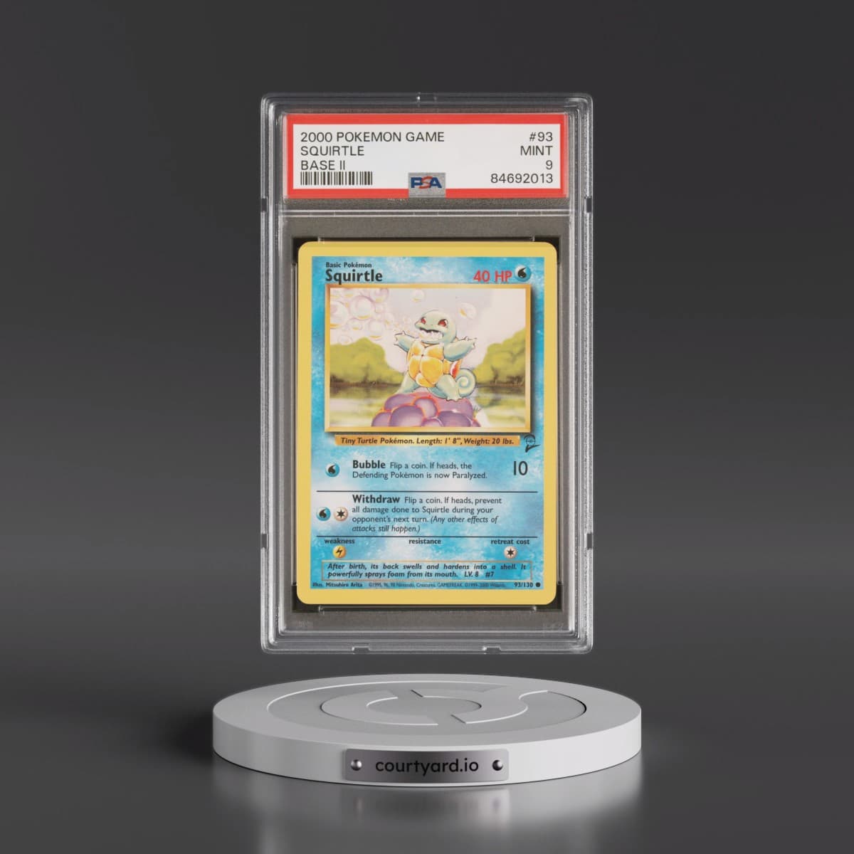 2000 Pokémon Game Base II #93 Squirtle (PSA 9 MINT)