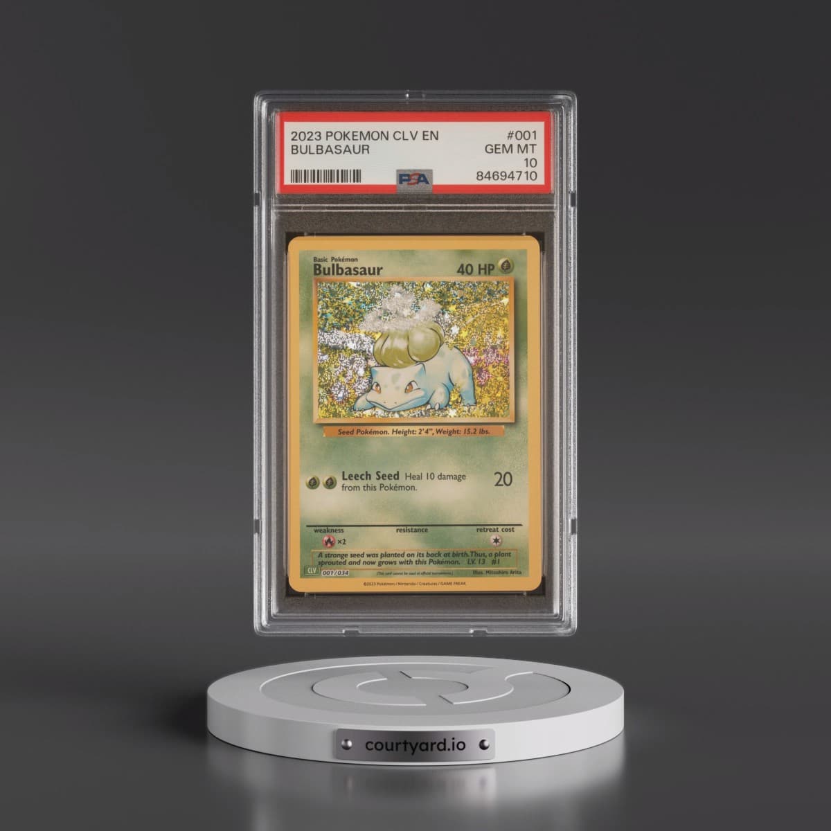 2023 Pokémon CLV-Trading Card Game Classic Venusaur & Lugia EX Deck #001 Bulbasaur (PSA 10 GEM MINT)