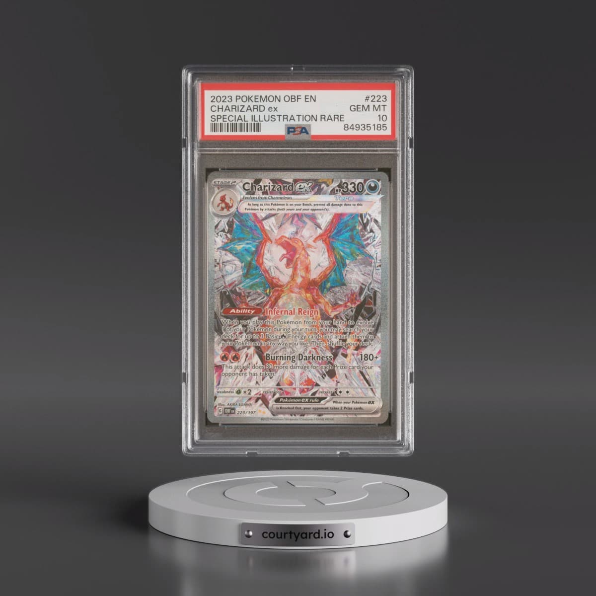 2023 Pokémon Obf EN-Obsidian Flames #223 Charizard EX - Holo Special Illustration Rare (PSA 10 GEM MINT)