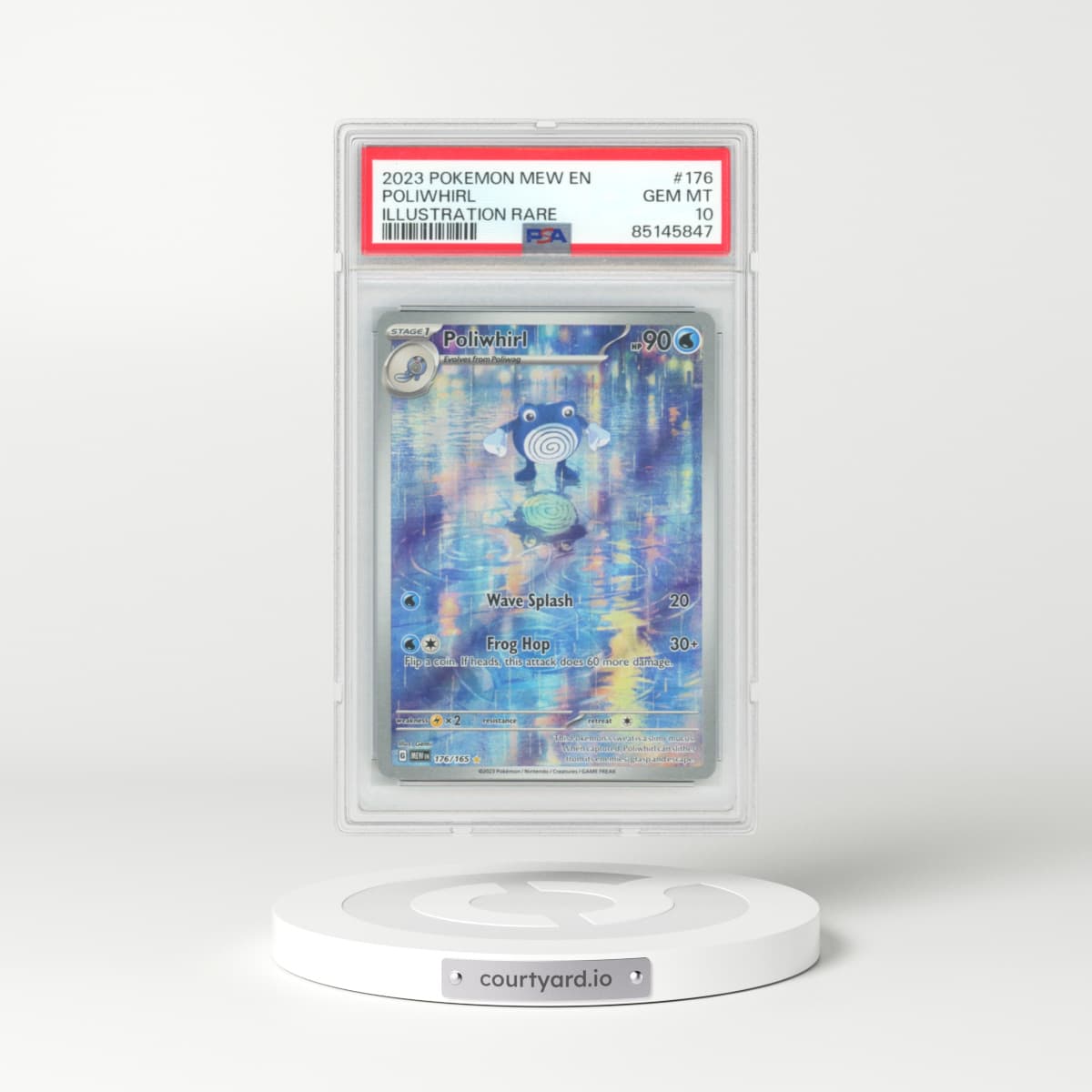 2023 Scarlet & Violet 151 - MEW EN #176 Poliwhirl - Illustration Rare (PSA 10 GEM MINT)