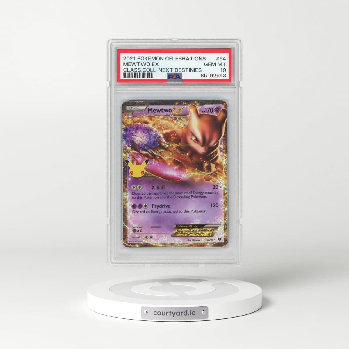2021 Pokémon Celebrations Classic Collection #54 Mewtwo EX - Holo (PSA 10 GEM MINT)