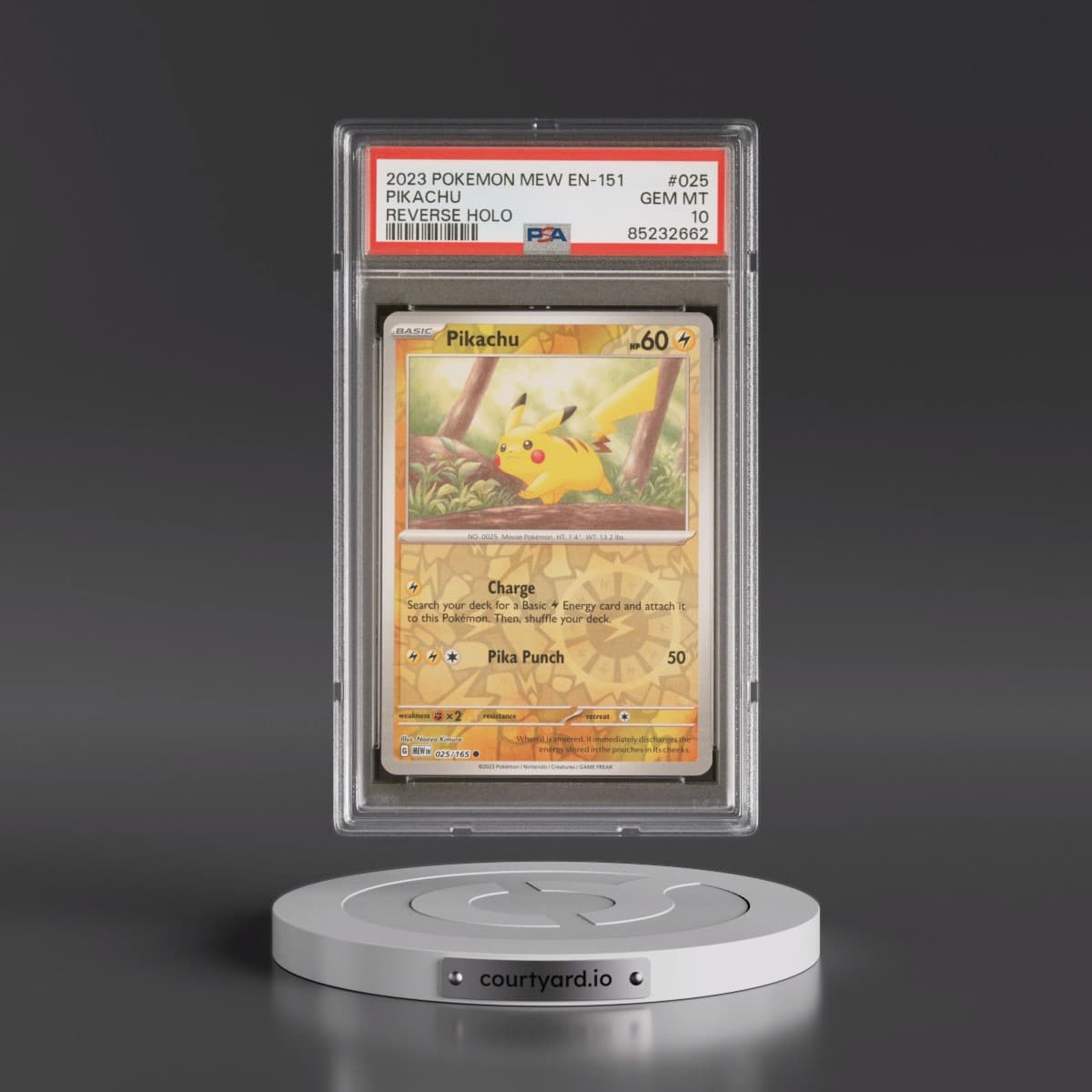 2023 Pokémon Mew EN-151 #025 Pikachu - Reverse Holo (PSA 10 GEM MINT)