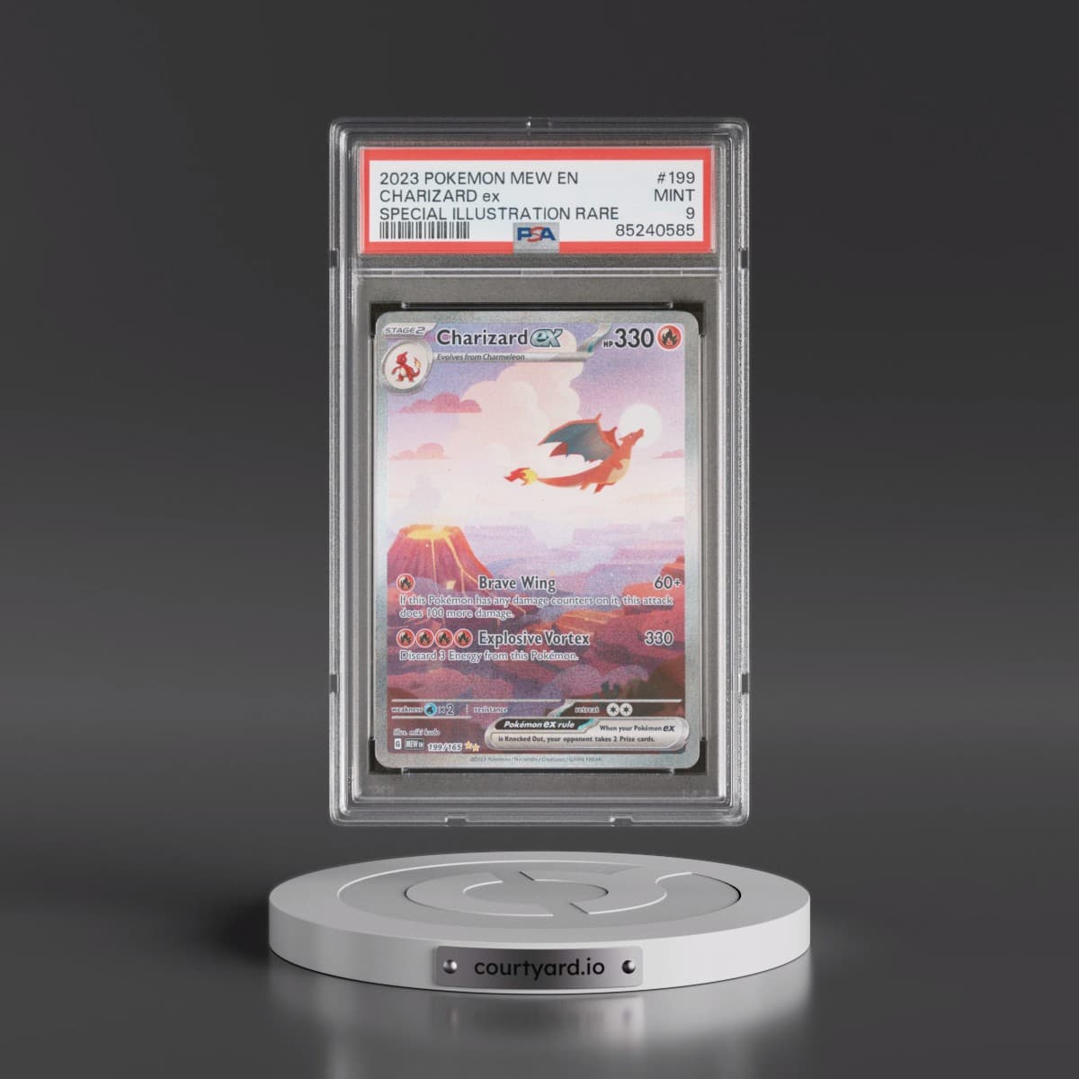 2023 Pokémon Mew EN-151 #199 Charizard EX - Holo Special Illustration Rare (PSA 9 MINT)