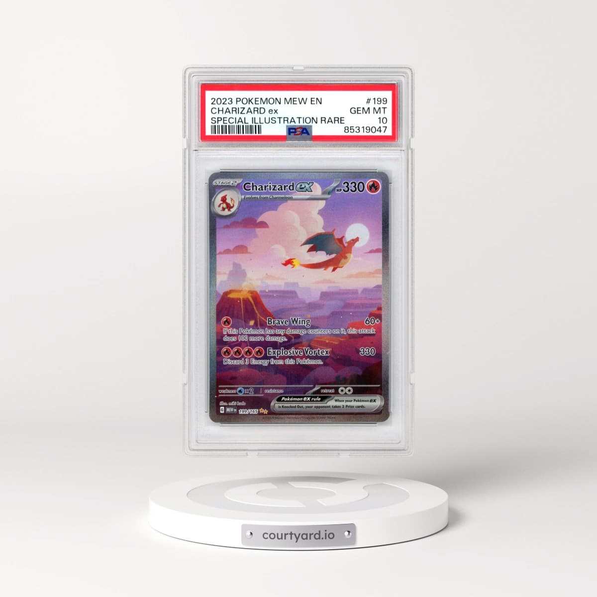 2023 Pokémon Mew EN-151 #199 Charizard EX - Holo Special Illustration Rare (PSA 10 GEM MINT)