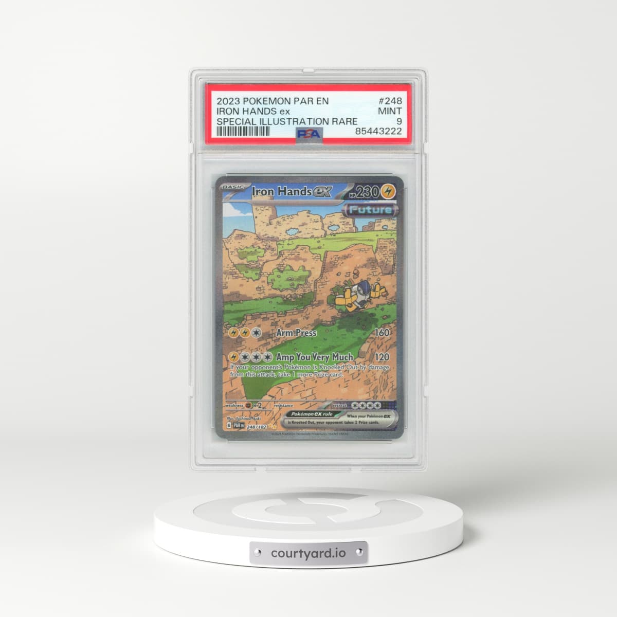 2023 Pokémon Par EN-Paradox Rift #248 Iron Hands EX - Holo Special Illustration Rare (PSA 9 MINT)