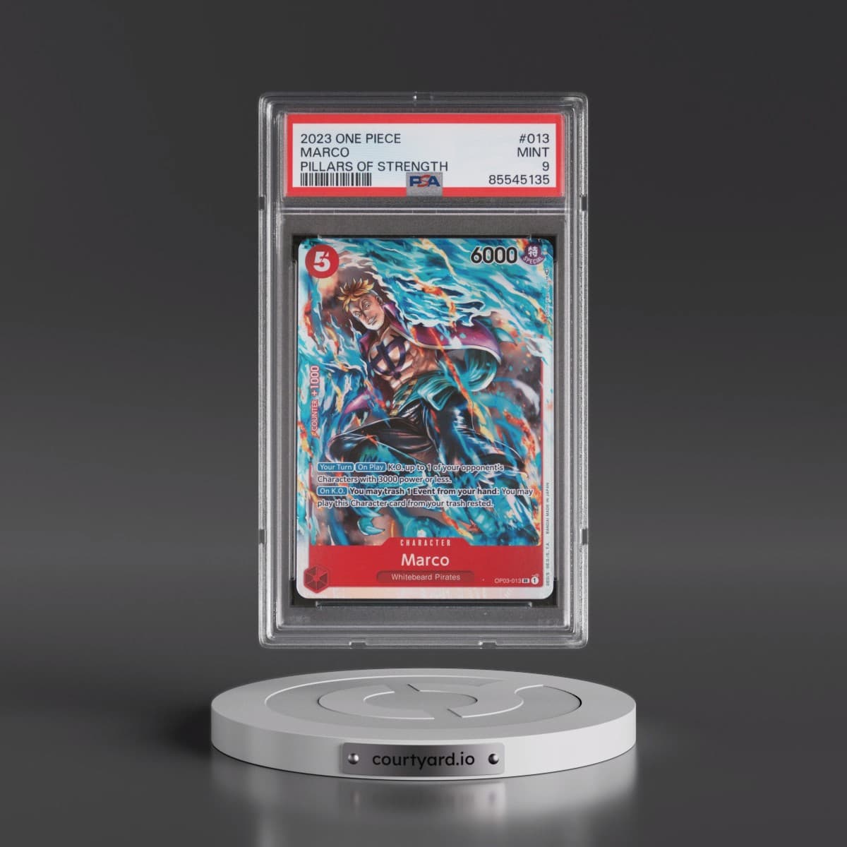 2023 One Piece OP03-Pillars of Strength #013 Marco (PSA 9 MINT)