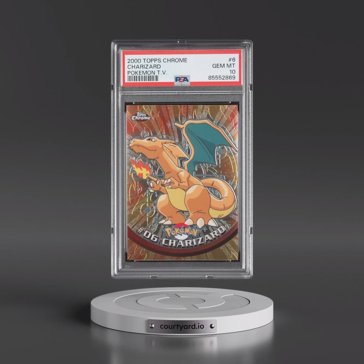 2000 Topps Chrome Pokémon T.V. #6 Charizard (PSA 10 GEM MINT)