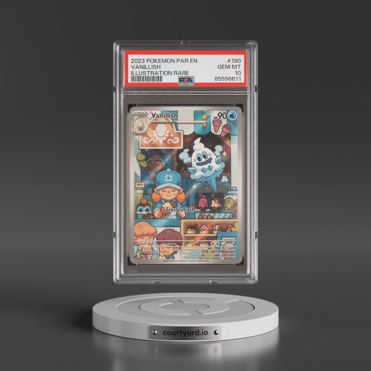 2023 Pokémon Par EN-Paradox Rift #190 Vanillish - Illustration Rare (PSA 10 GEM MINT)