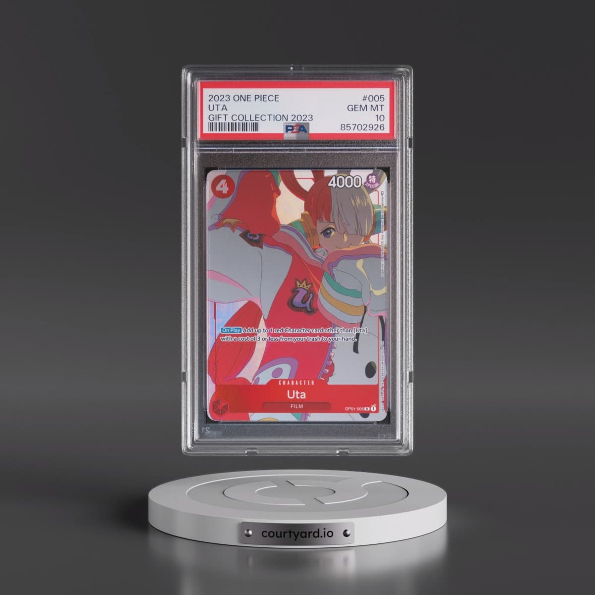 2023 One Piece Gift Collection 2023 #005 Uta (PSA 10 GEM MINT)