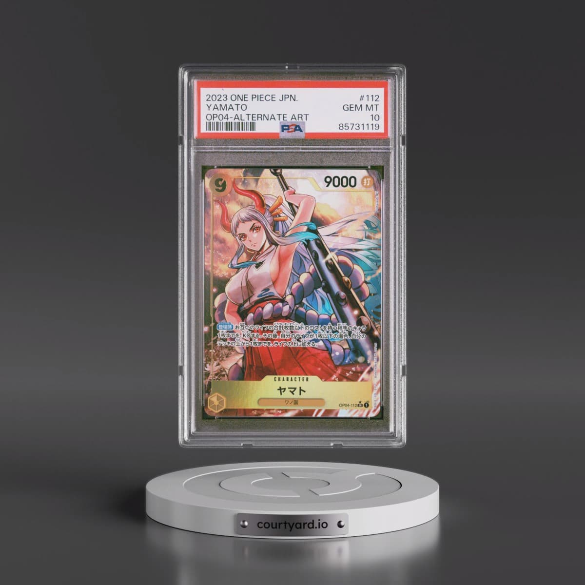 2023 One Piece Japanese OP04-Kingdoms of Intrigue #112 Yamato - Alternate Art (PSA 10 GEM MINT)