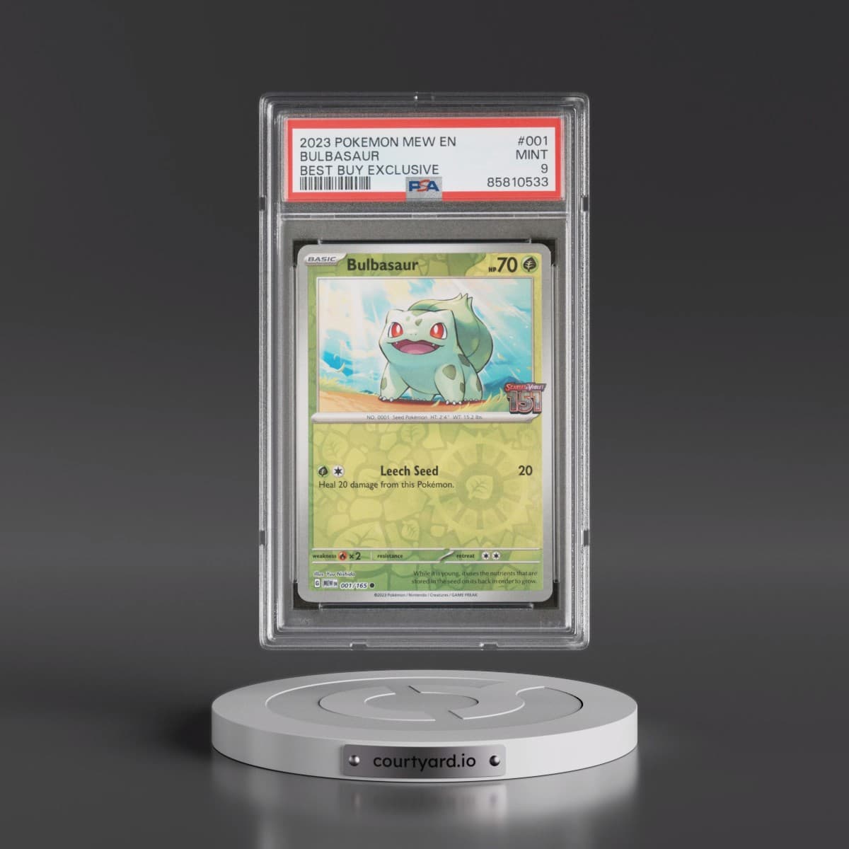 2023 Pokémon Mew EN-151 #001 Bulbasaur - Best Buy Exclusive (PSA 9 MINT)