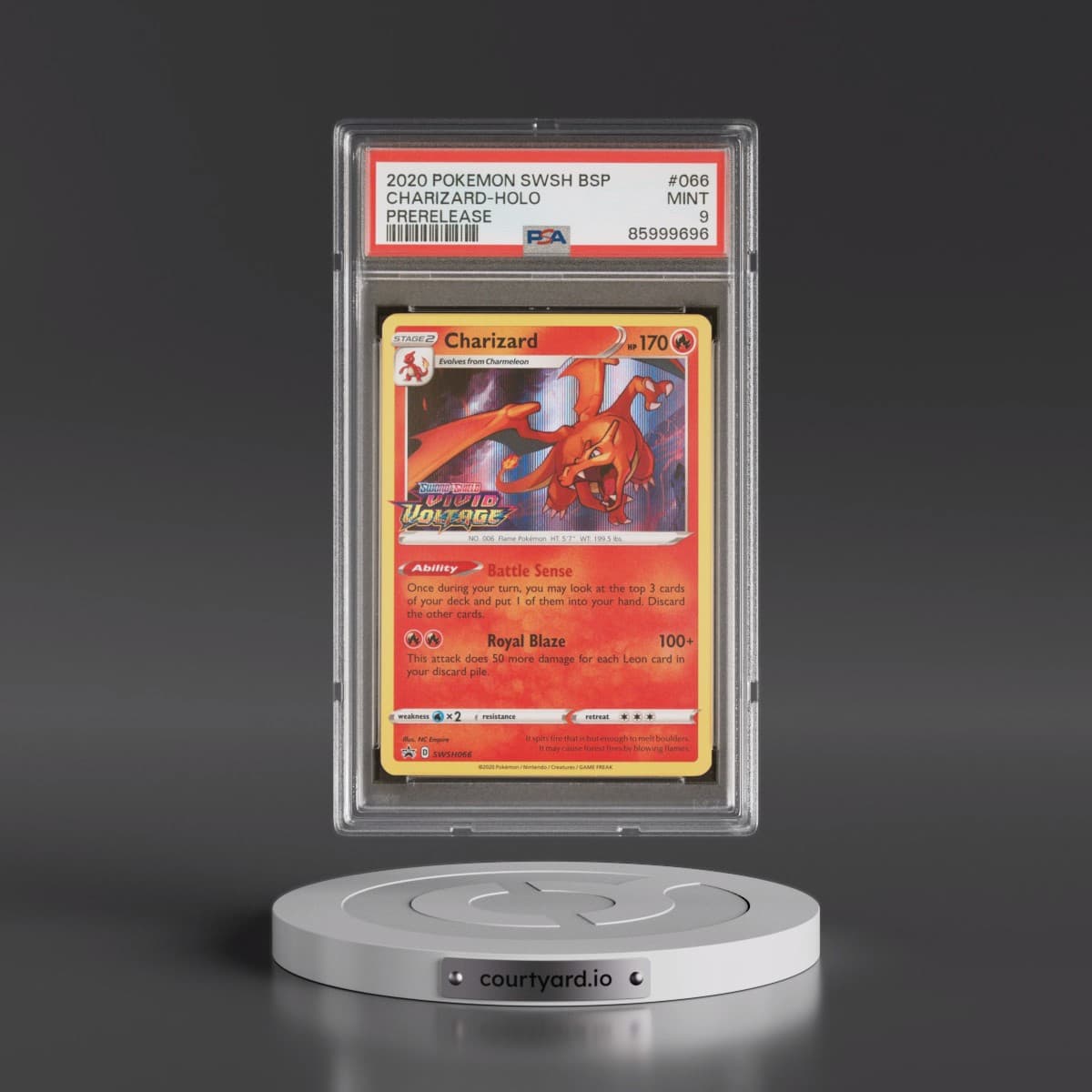 2020 Pokémon Swsh Black Star Promo #066 Charizard - Holo Prerelease (PSA 9 MINT)