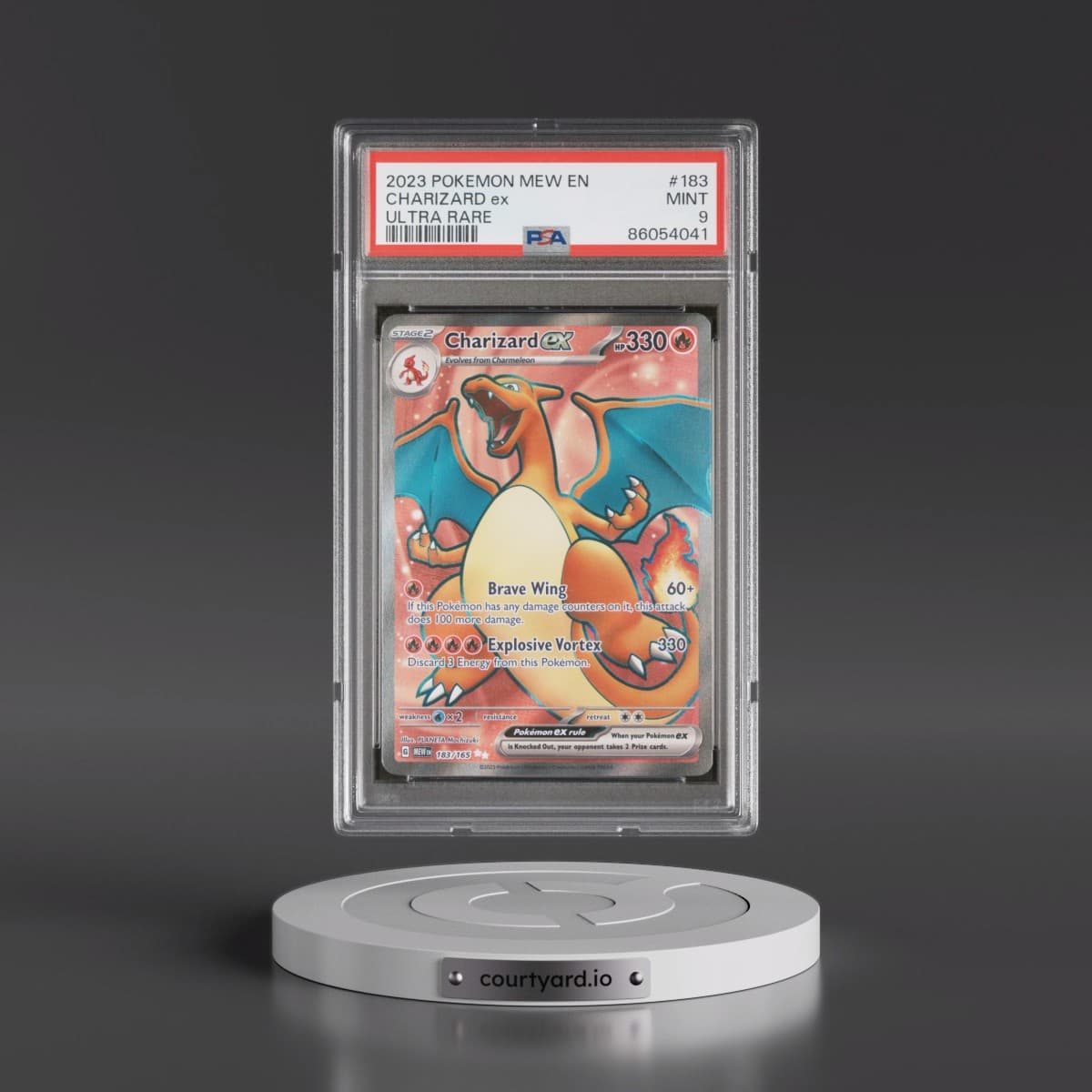 2023 Pokémon Mew EN-151 #183 Charizard EX - Holo Ultra Rare (PSA 9 MINT)